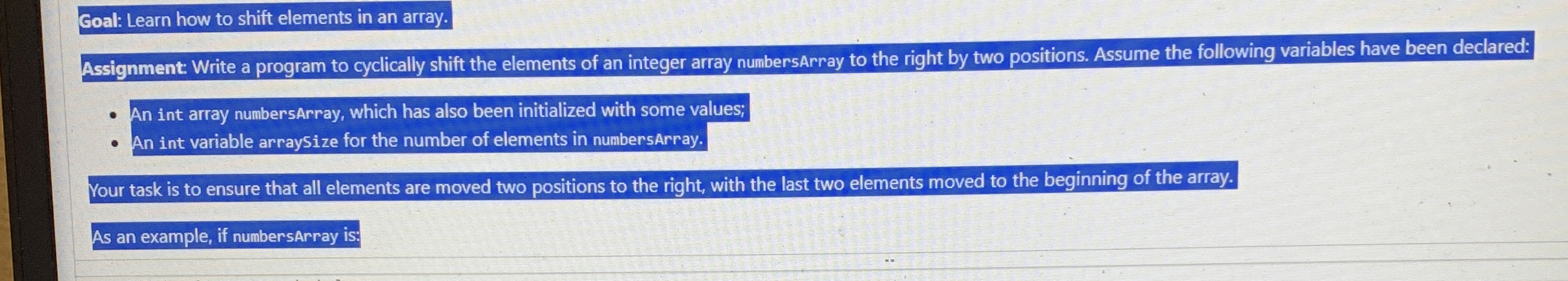 Question 1 ( 1 out of 6 ) Question Goal: Learn to