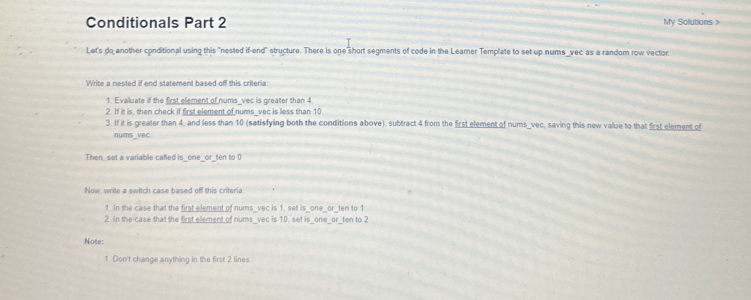 Conditionals Part 2 Let's do another cenditional