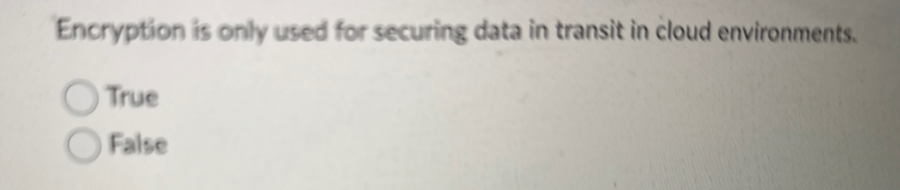 Encryption is only used for securing data in