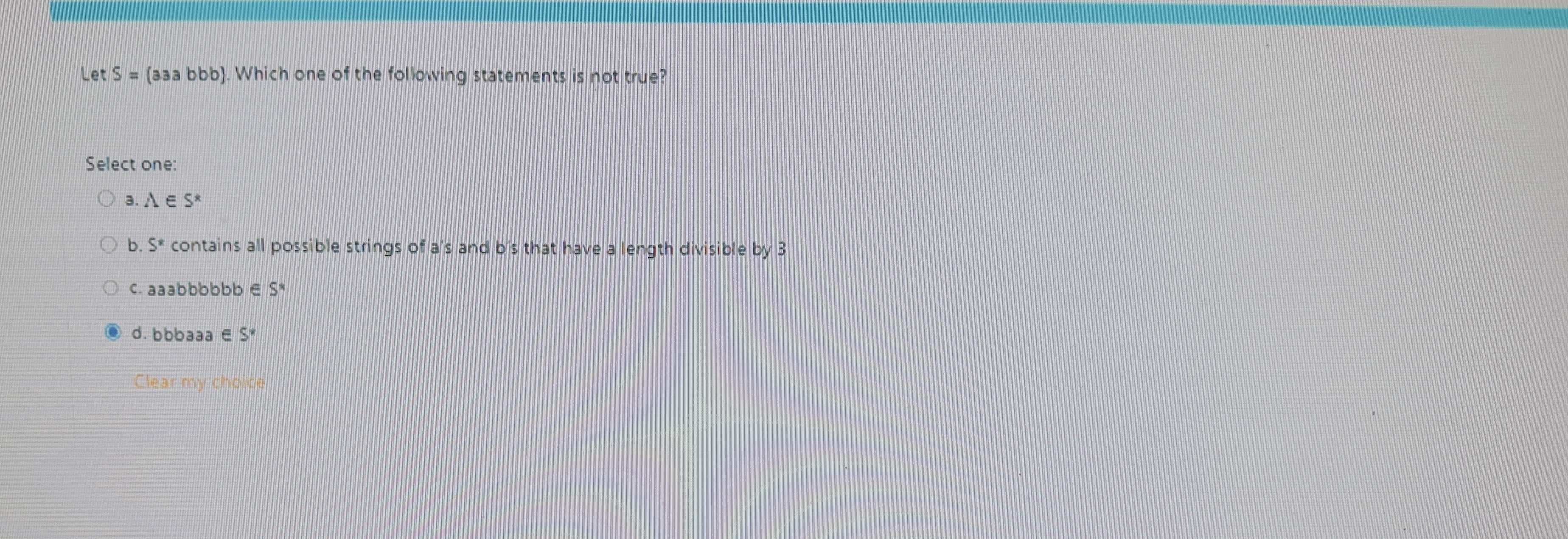 Let S = ( a 3 abbb ) . Which one of the following