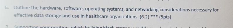Outline the hardware, software, operating