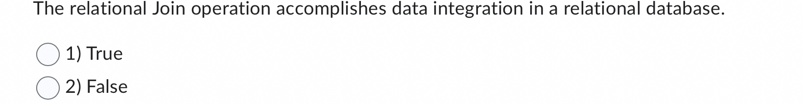 The relational Join operation accomplishes data