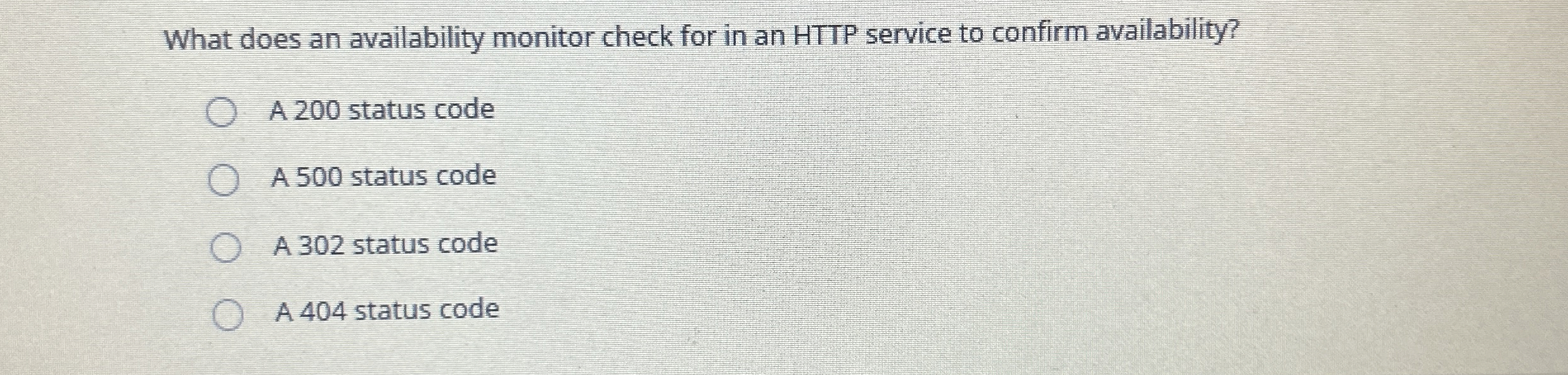 What does an availability monitor check for in an