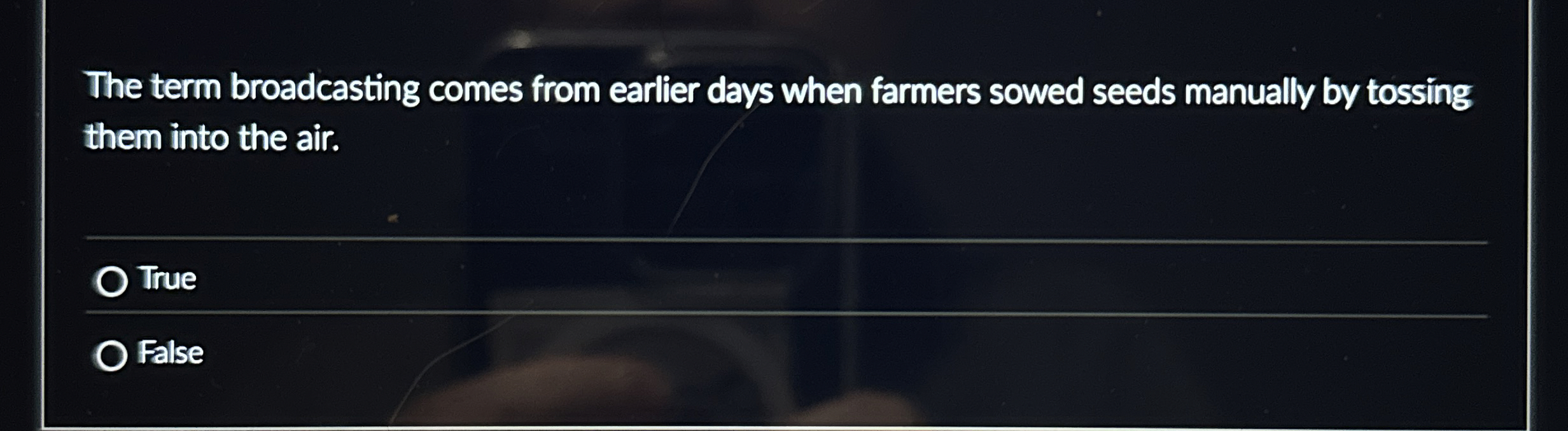 The term broadcasting comes from earlier days