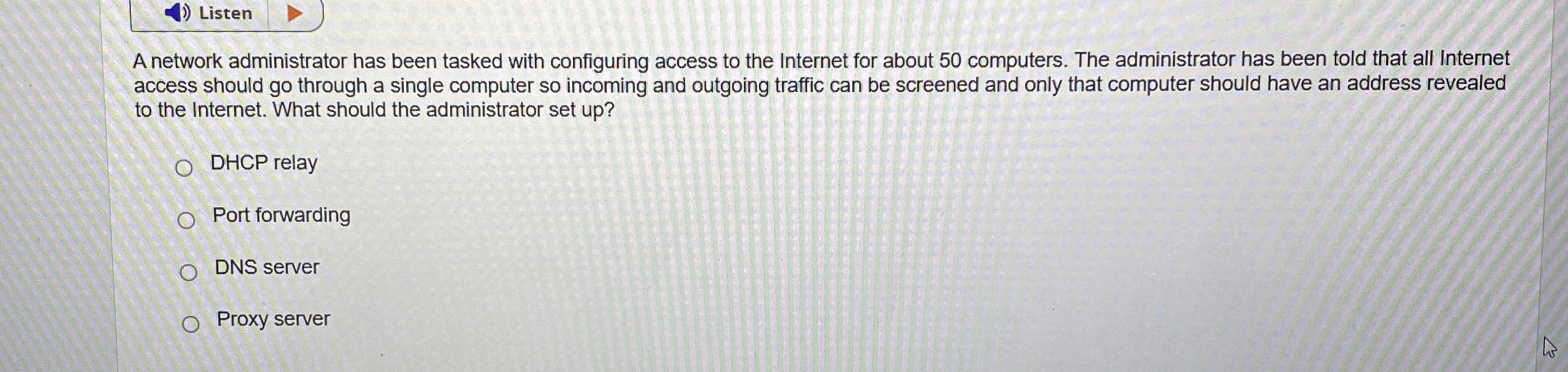 A network administrator has been tasked with