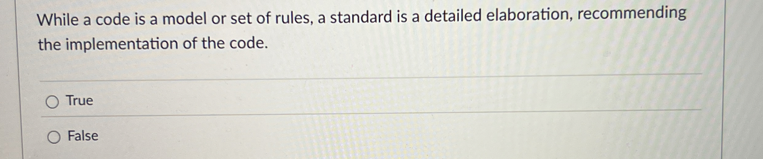 While a code is a model or set of rules, a
