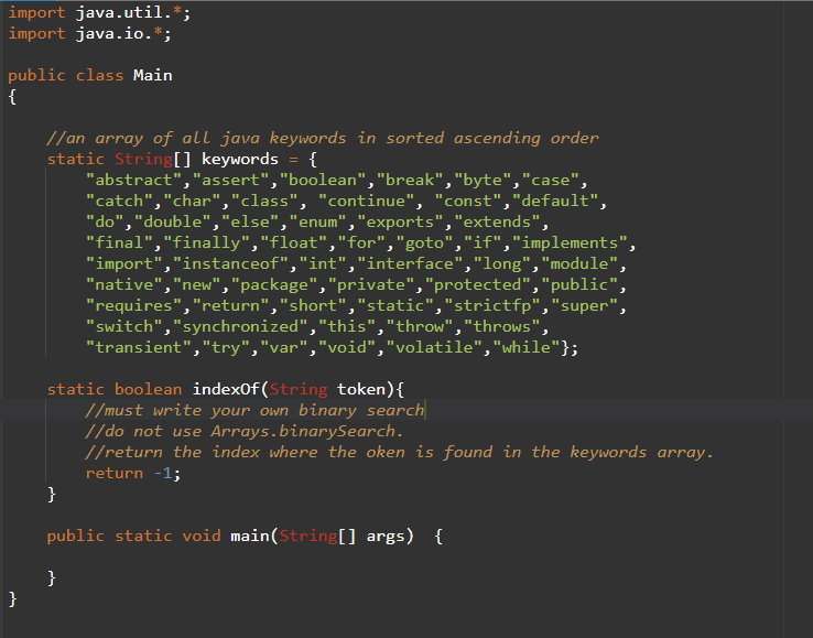 Write a program that computes the count for each