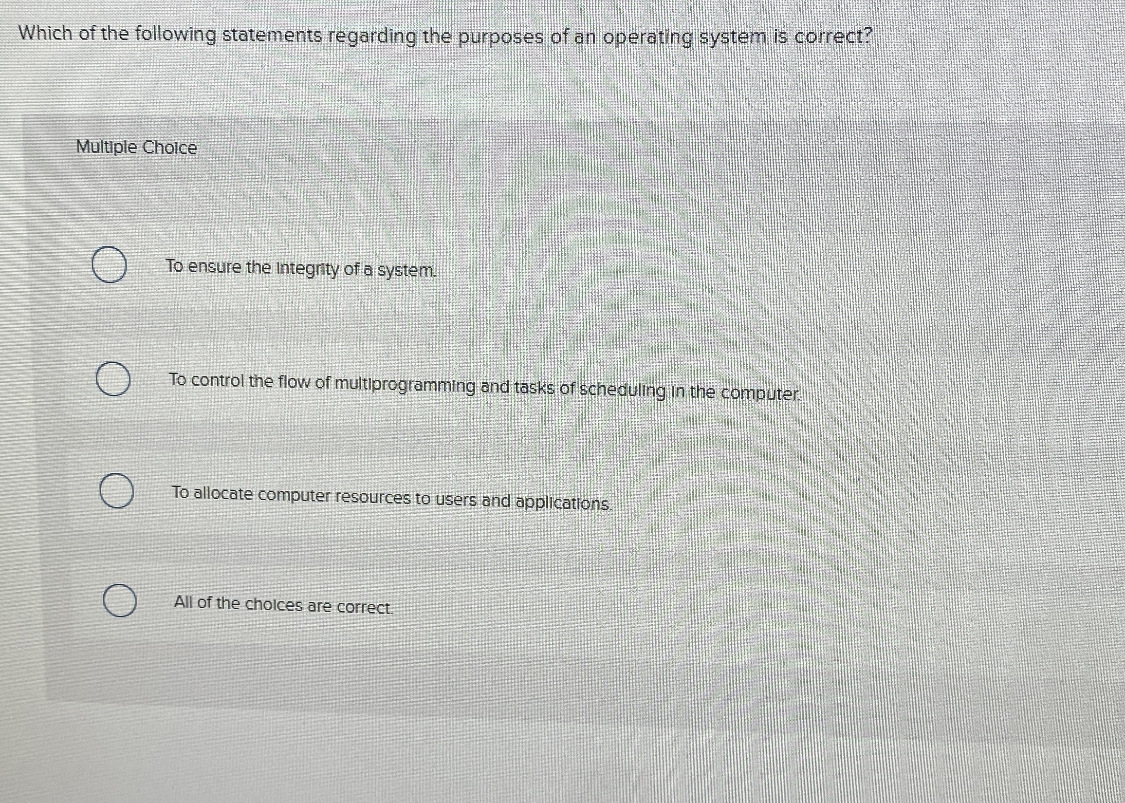 Which of the following statements regarding the