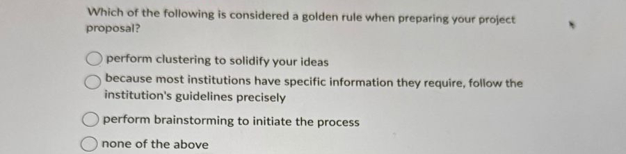 Which of the following is considered a golden