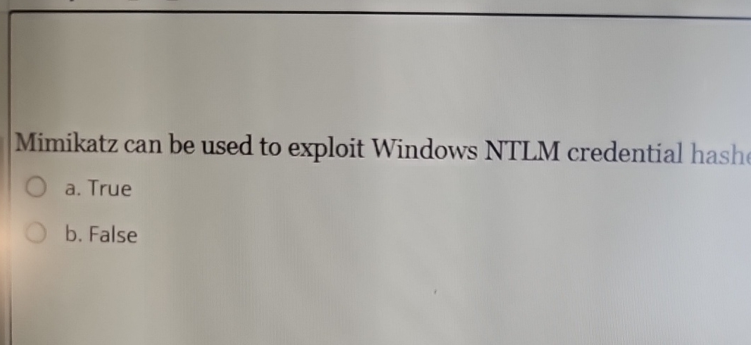 Mimikatz can be used to exploit Windows NTLM