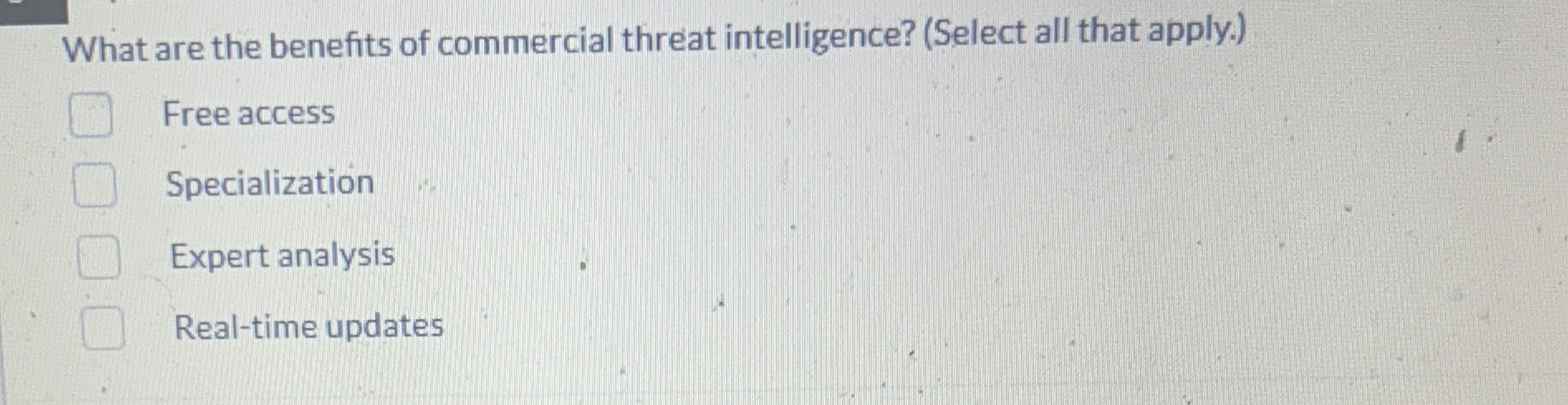 What are the benefits of commercial threat