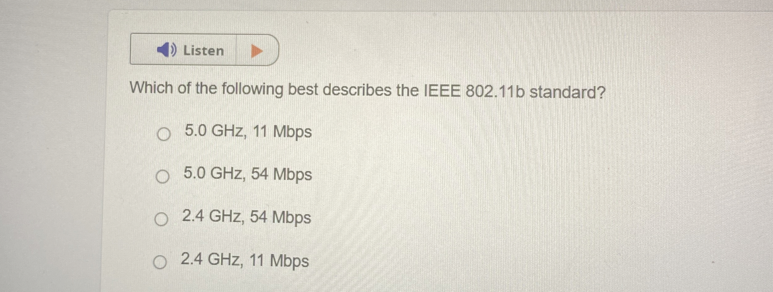 Which of the following best describes the IEEE 8