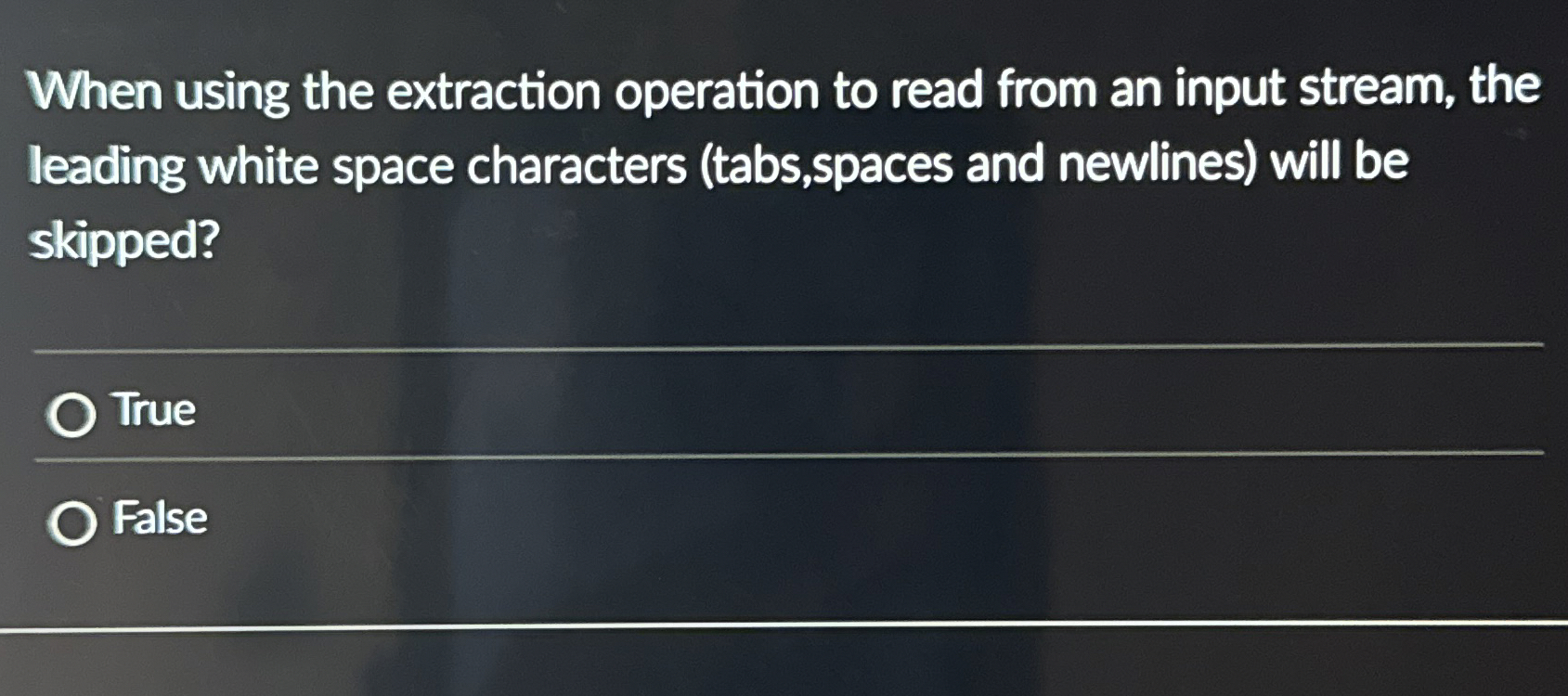 When using the extraction operation to read from