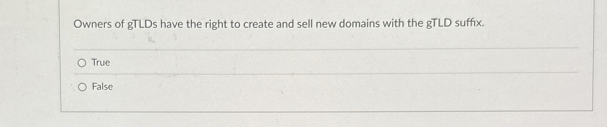 Owners of gTLDs have the right to create and sell