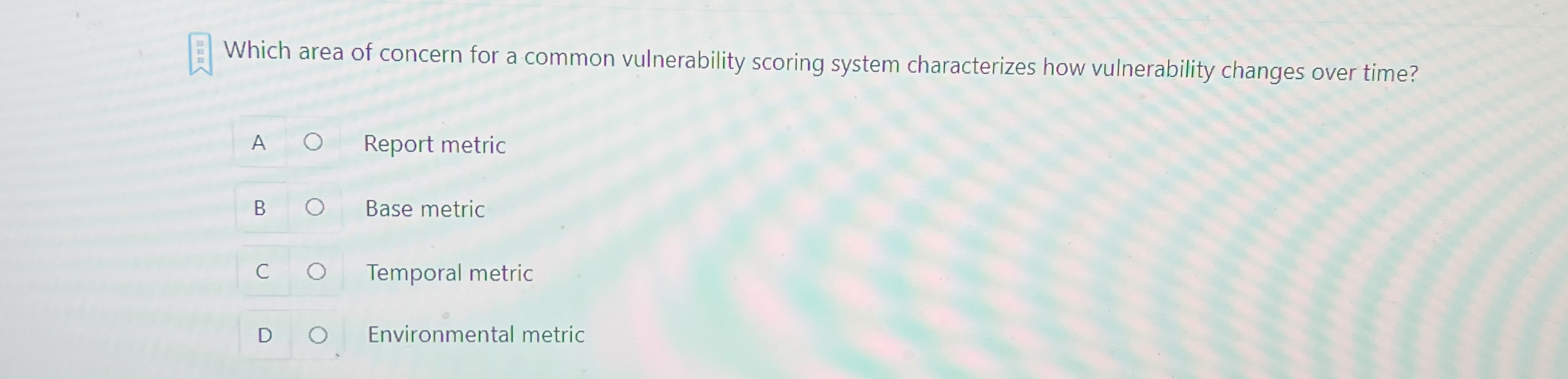 Which area of concern for a common vulnerability