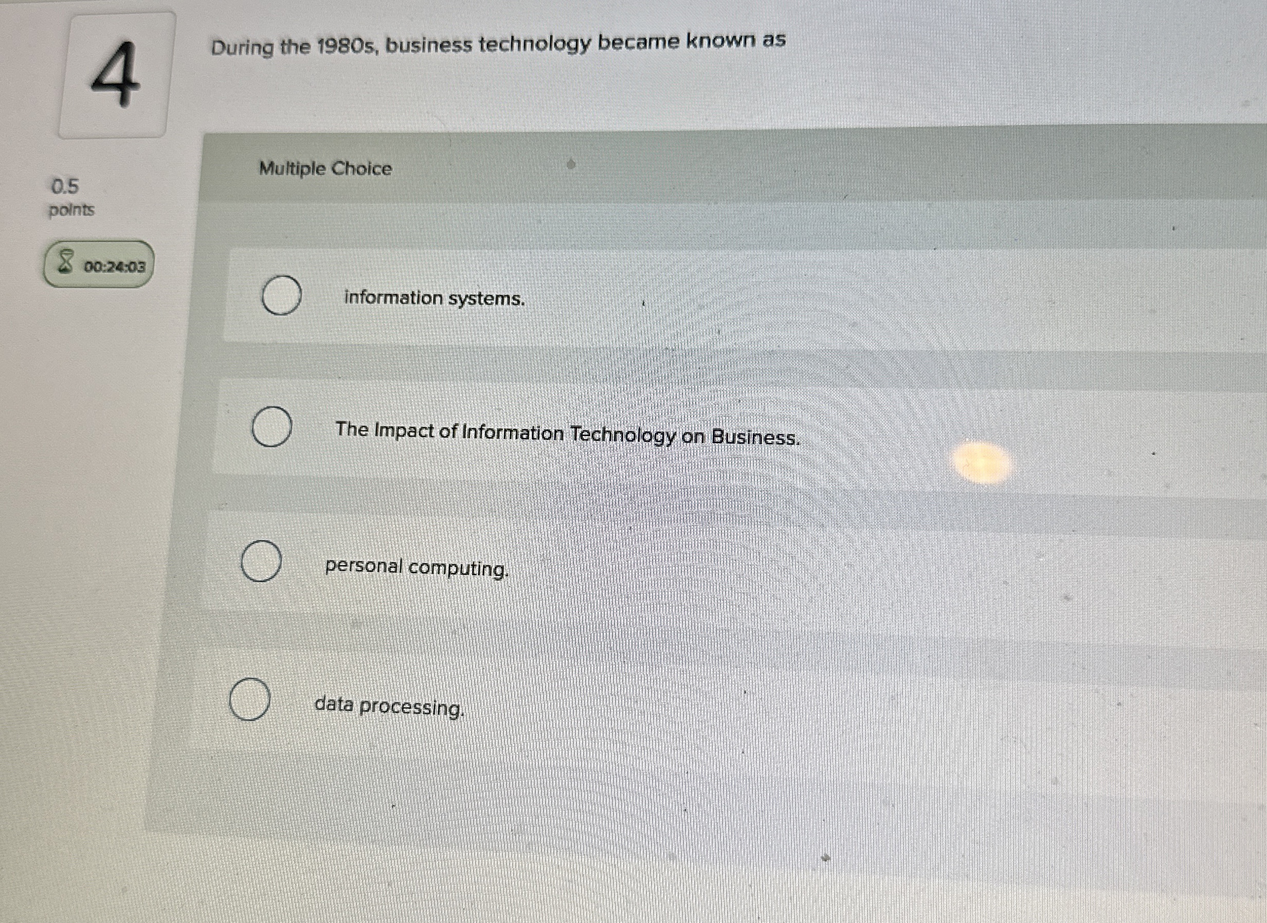 During the 1 9 8 0 s , business technology became