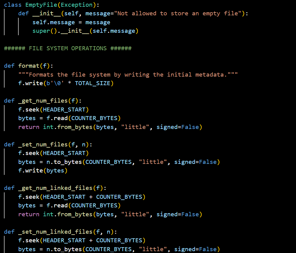 Task 1 : Better use of free blocks live file: