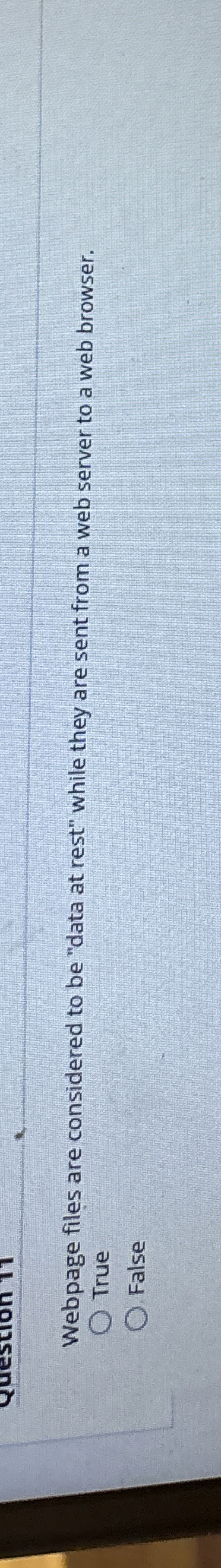 Webpage files are considered to be "data at rest"
