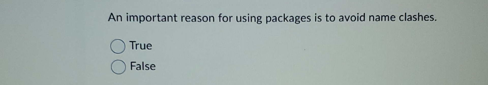 An important reason for using packages is to