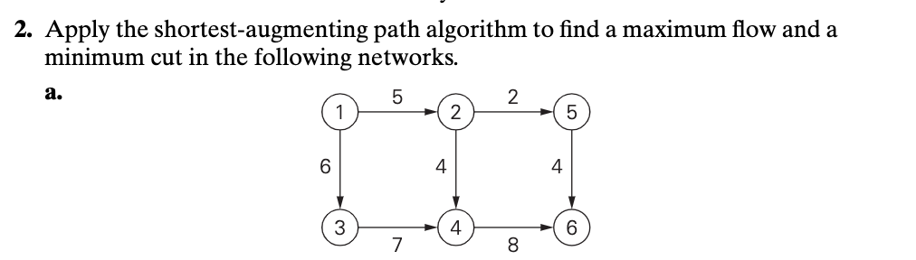 2 . Apply the shortest - augmenting path algorithm