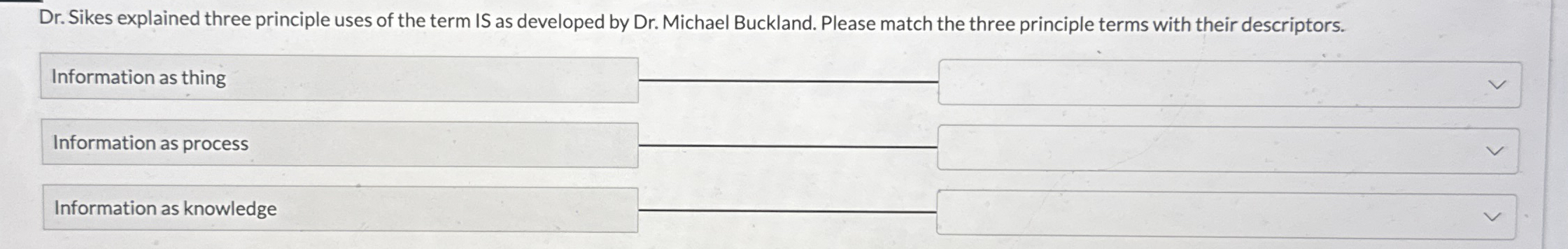 Dr . Sikes explained three principle uses of the