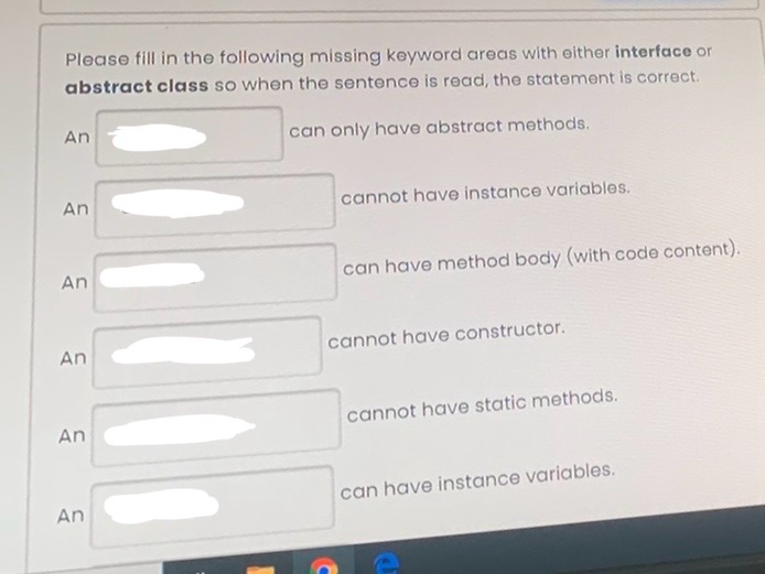 Please fill in the following missing keyword