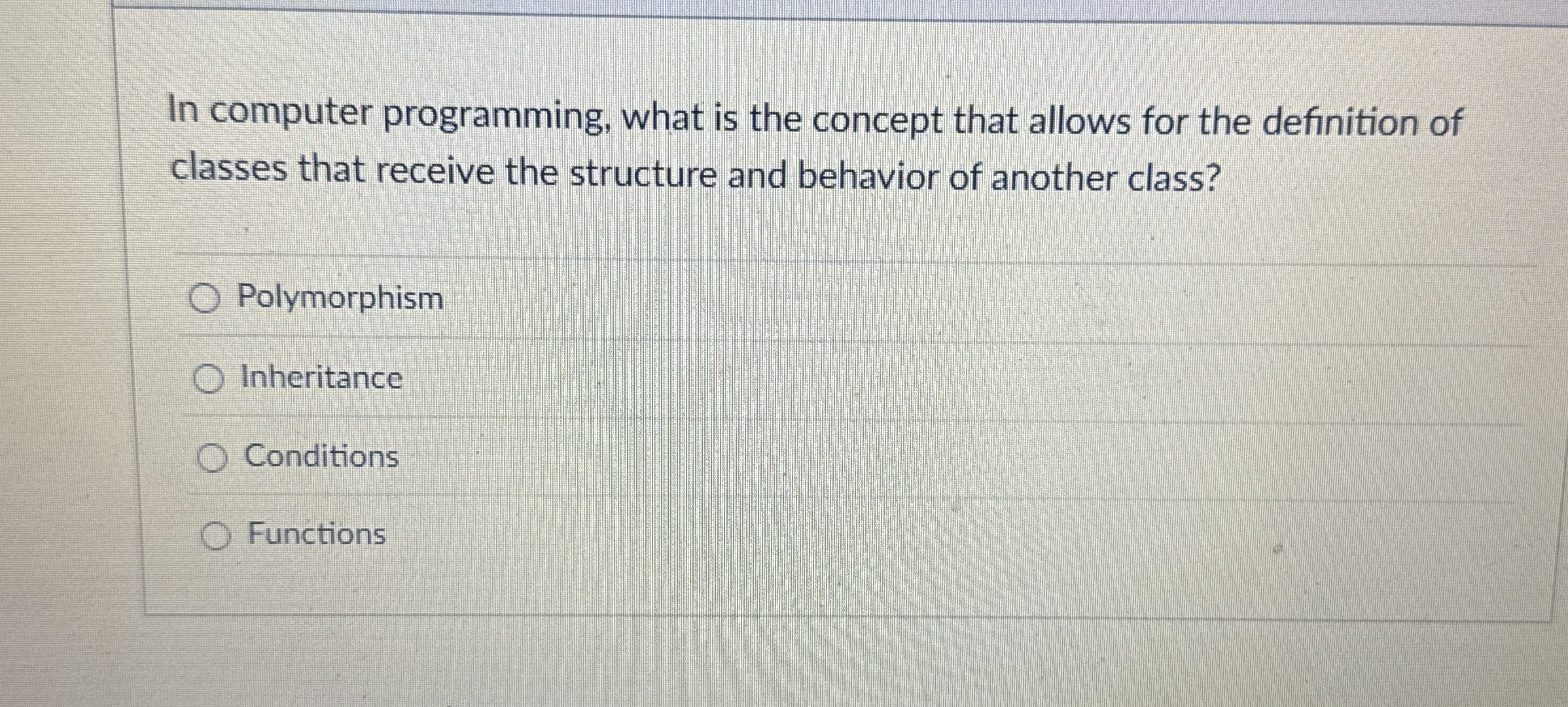 In computer programming, what is the concept that