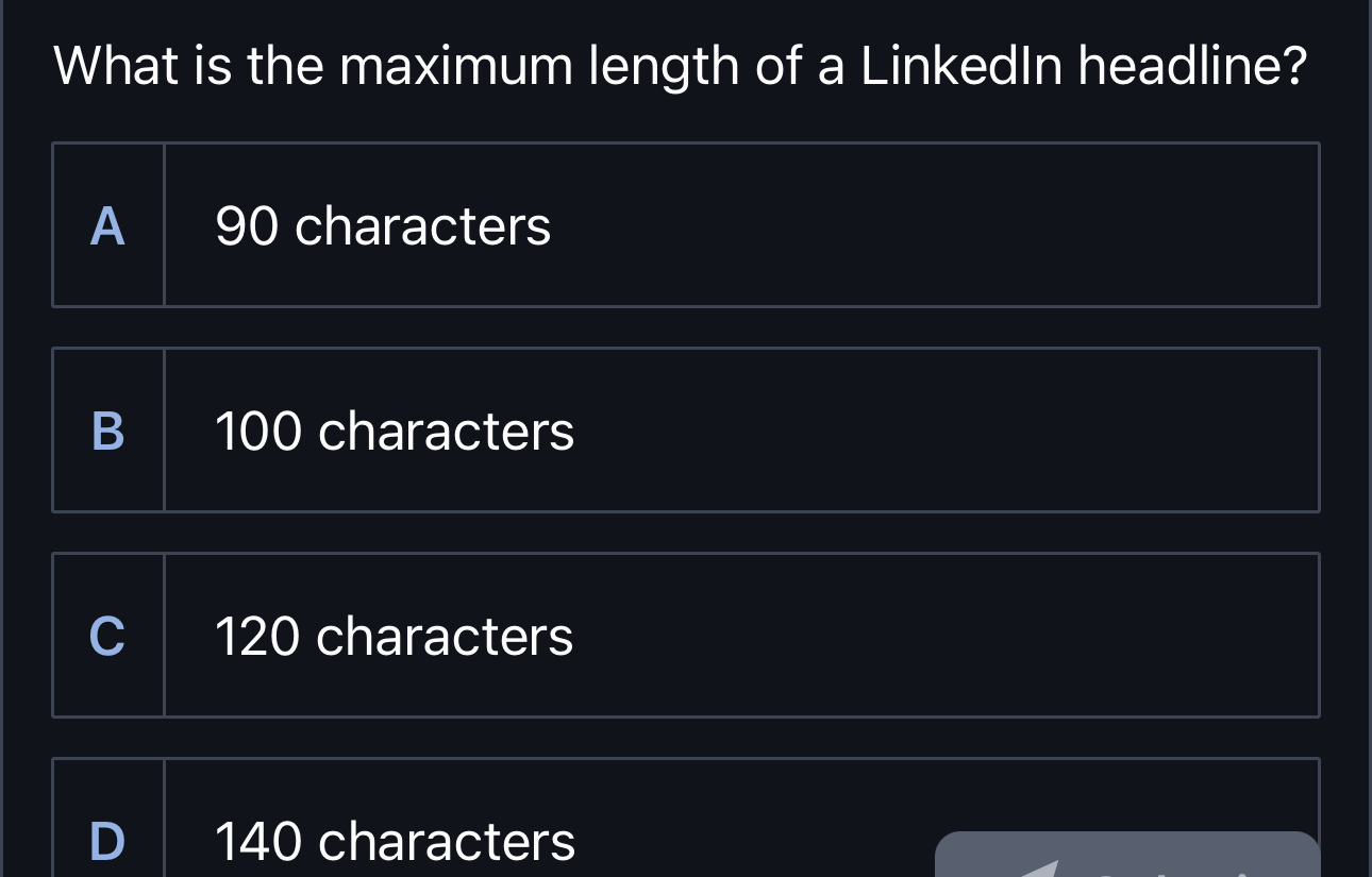 What is the maximum length of a LinkedIn
