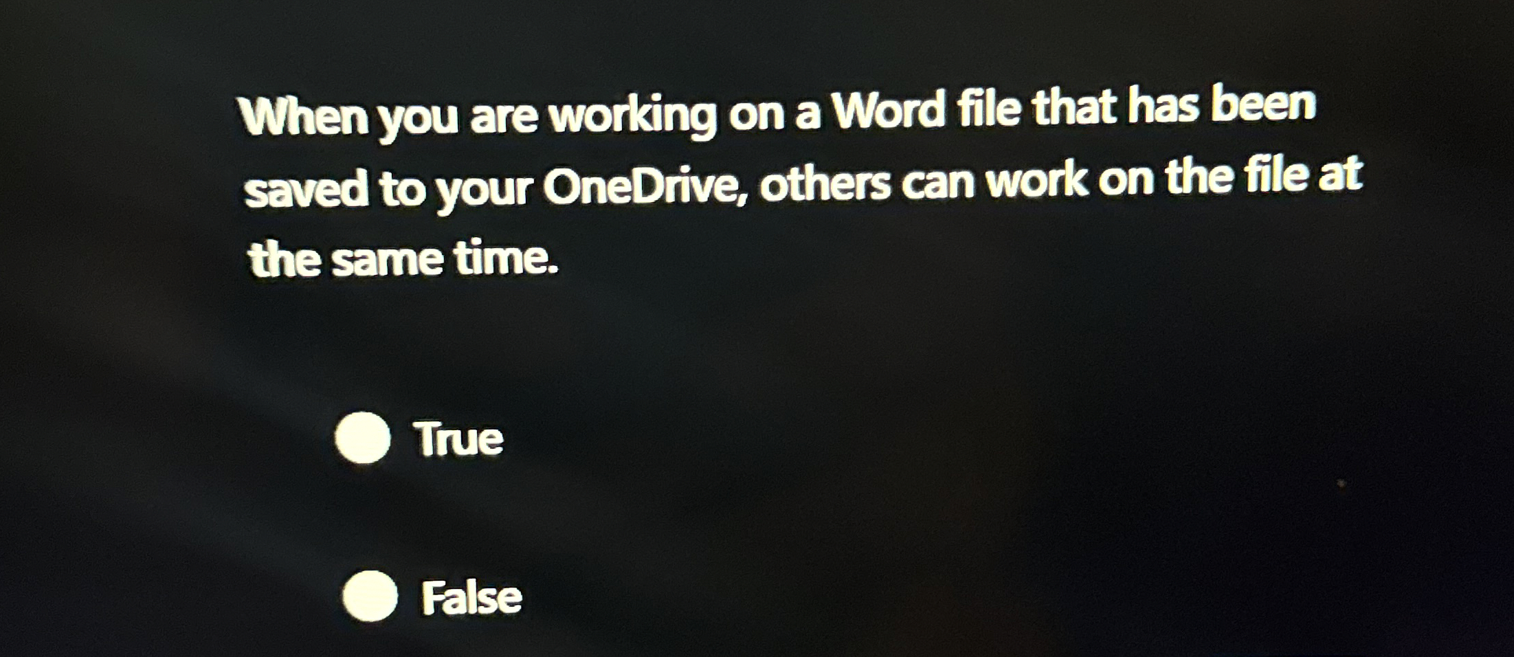 When you are working on a Word file that has been