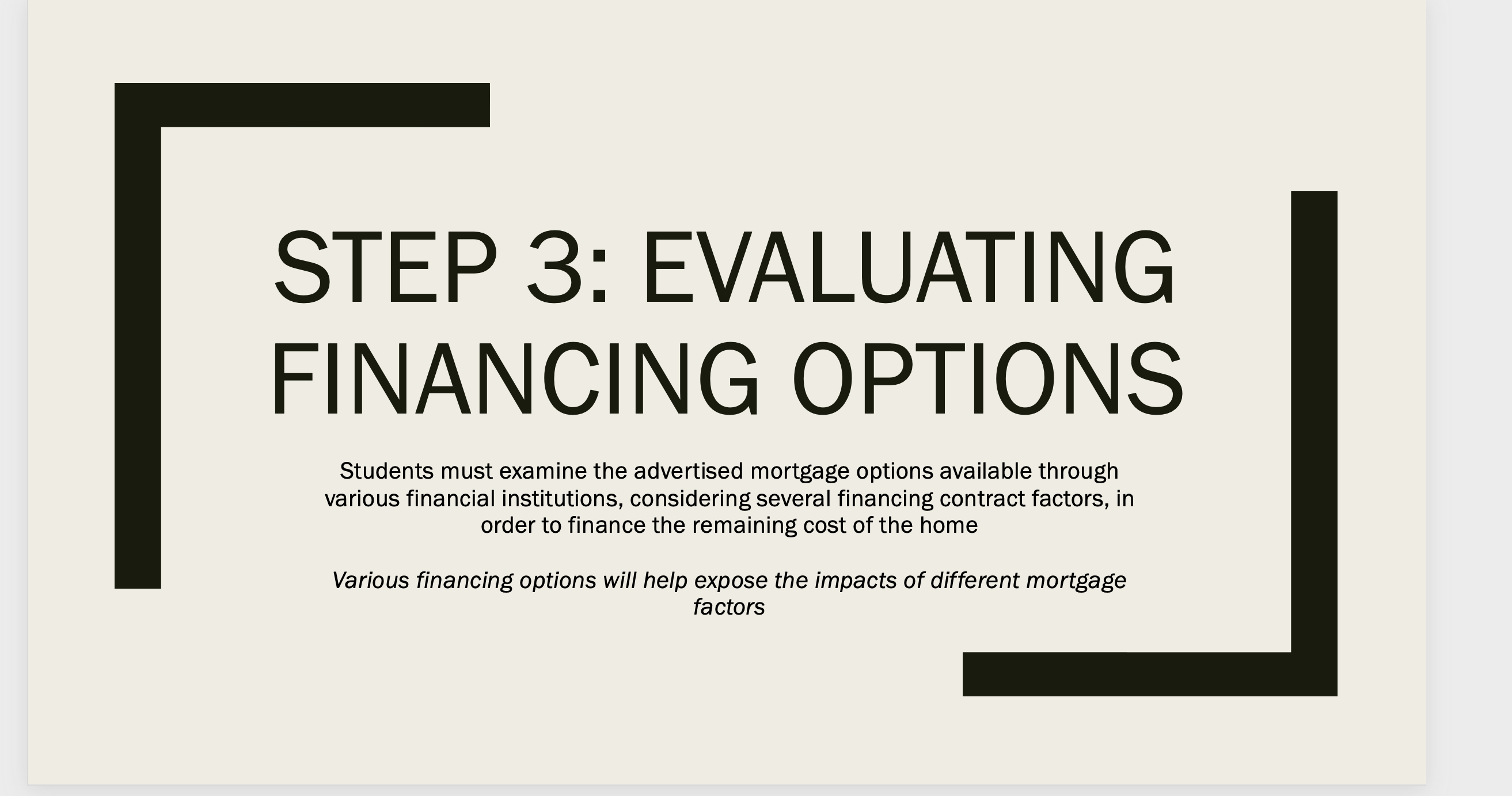 Assignment # 3 - Home Financing Project Objective