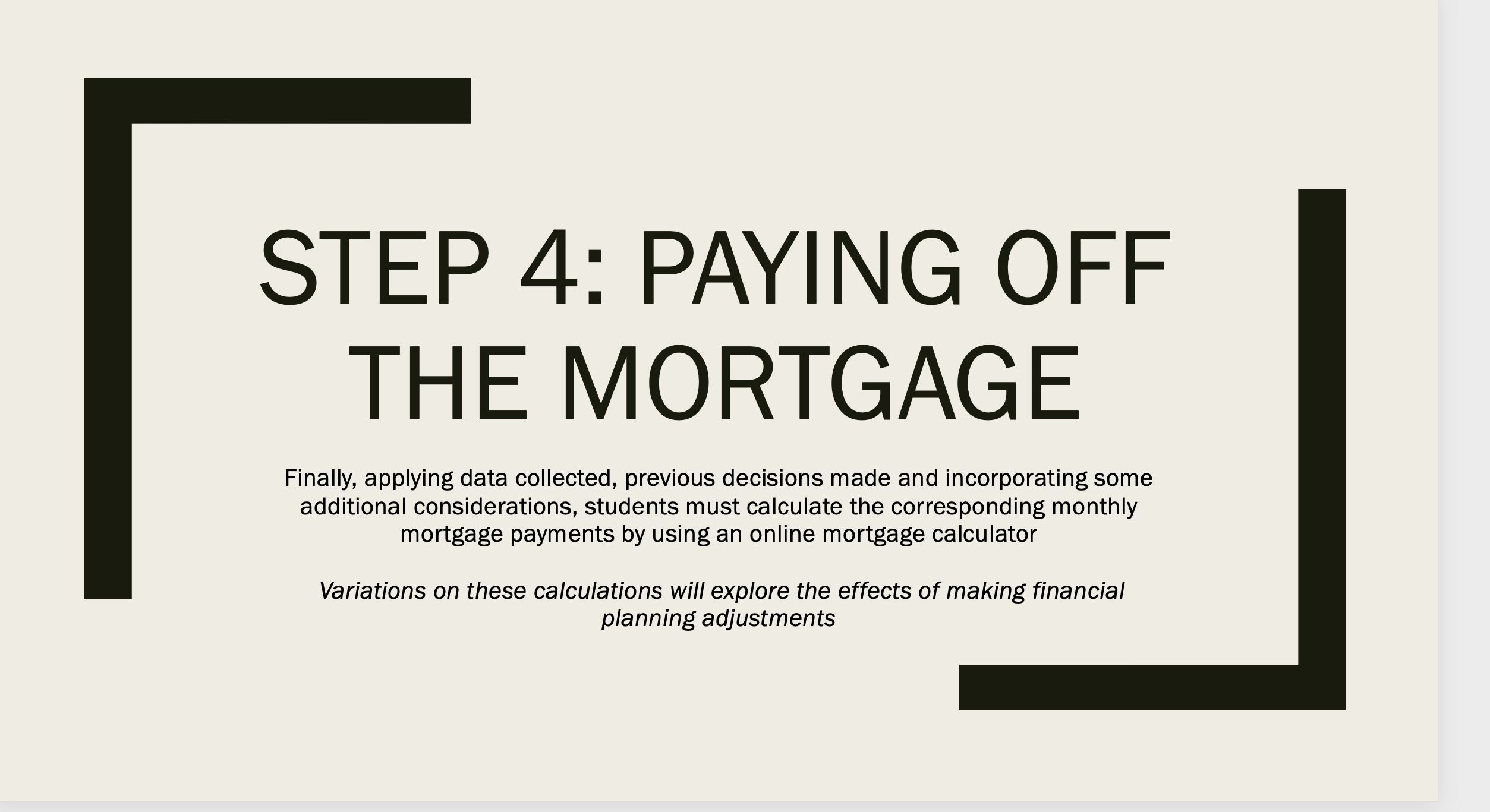 Assignment # 3 - Home Financing Project Objective