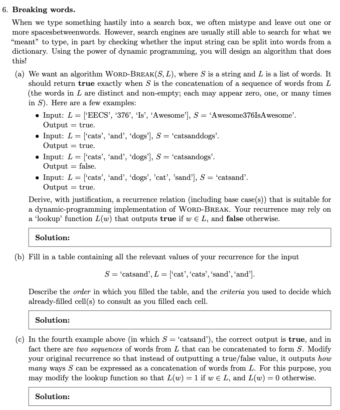 Breaking words. When we type something hastily