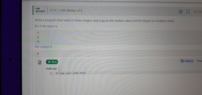 Write a program that takes in three integers and