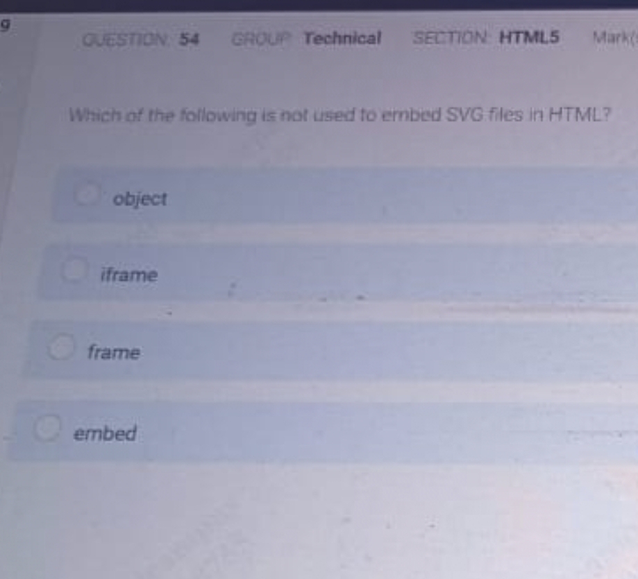 Which of the following is not used to embed SVG