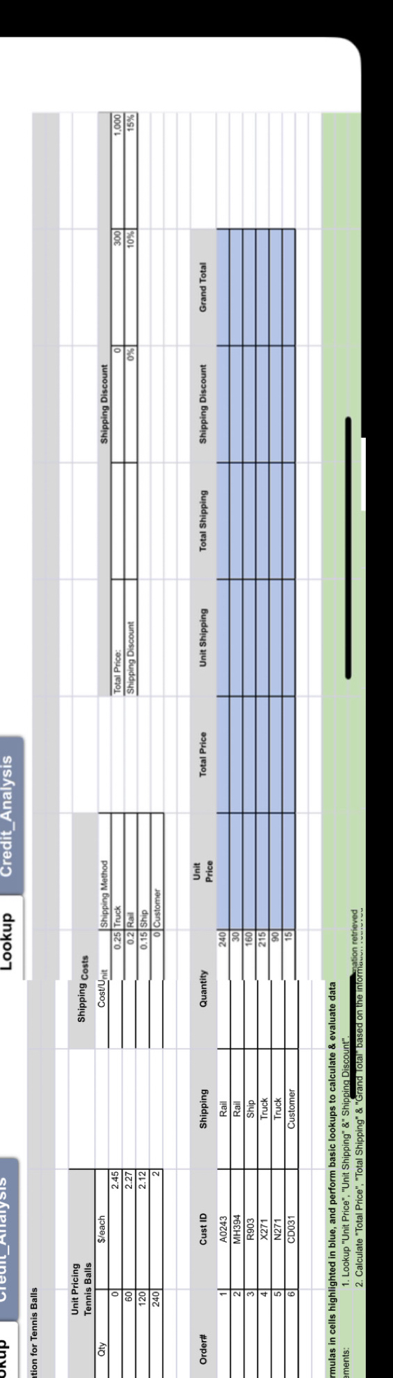 Lookup "Unit Price", "Unit Shipping" & " Shipping