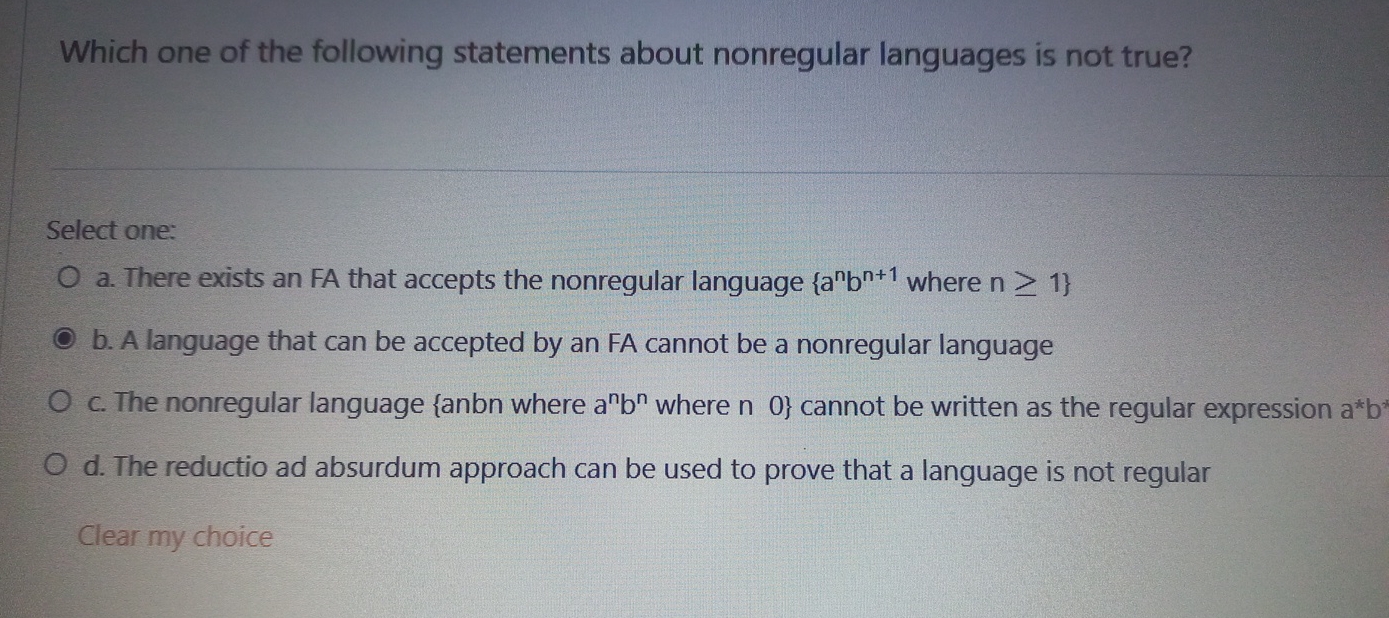 Which one of the following statements about