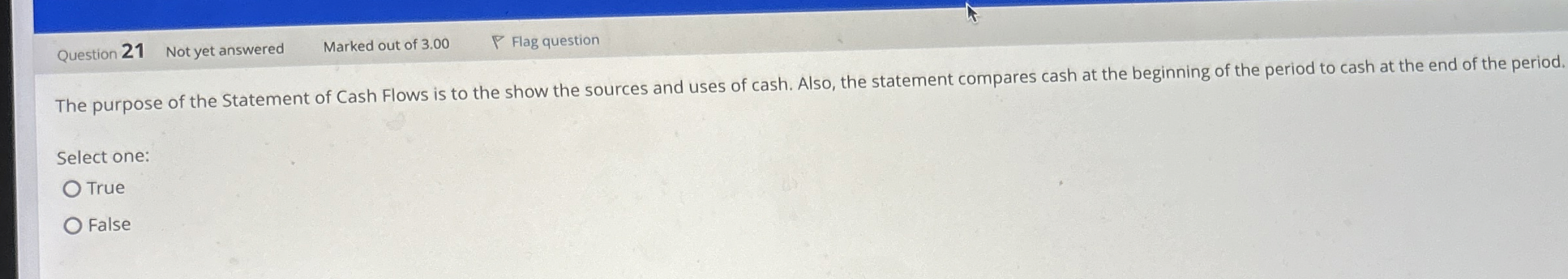 Question 2 1 2 1 Not yet answered Marked out of 3