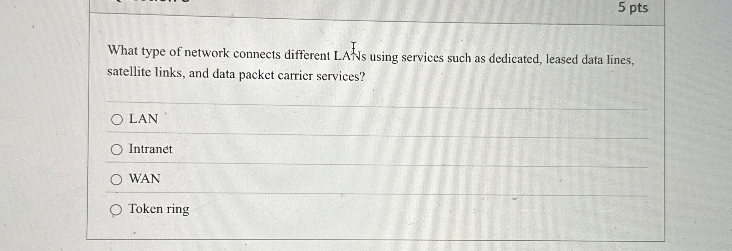 What type of network connects different LAIVs