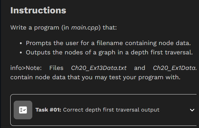 Instructions Write a program ( in main.cpp )