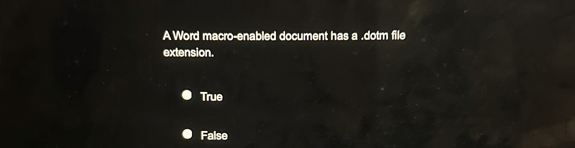 A Word macro - enabled document has a dotm file