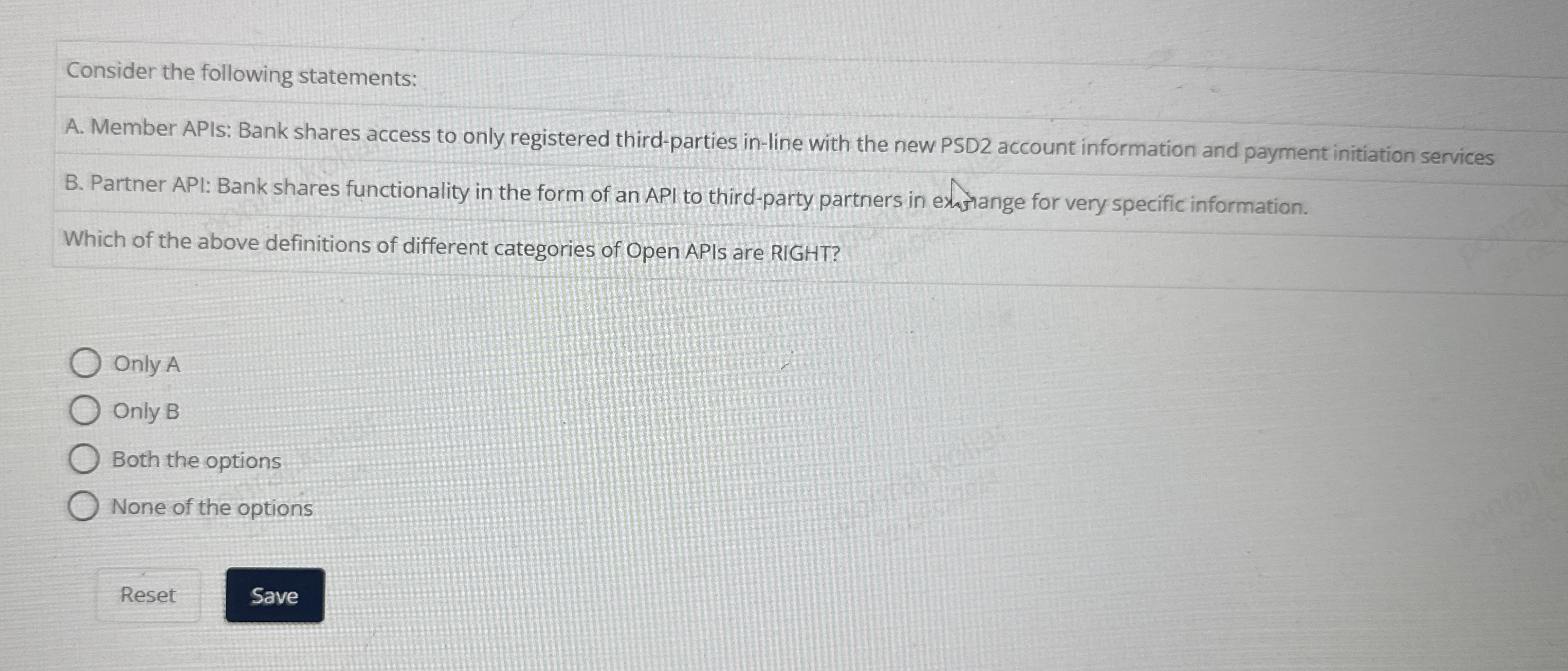 Consider the following statements: A . Member