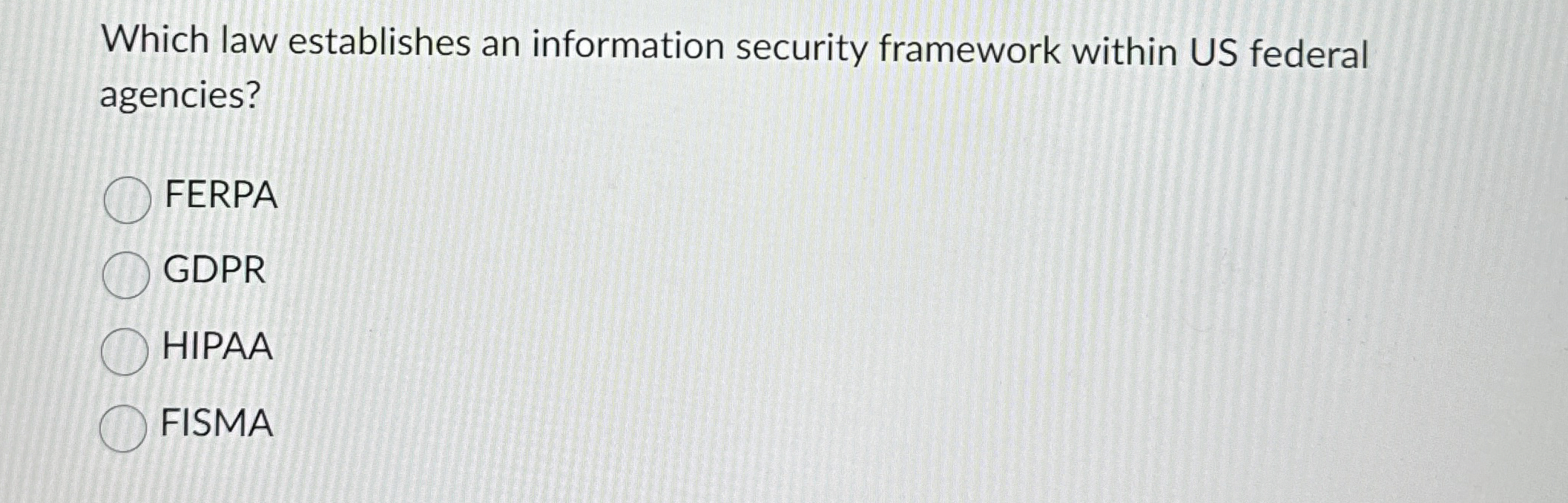 Which law establishes an information security