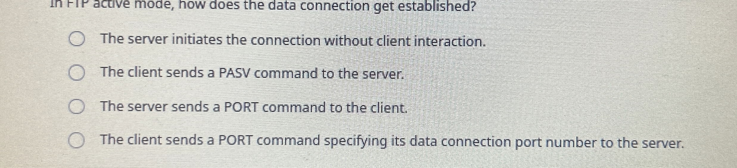 The server initiates the connection without