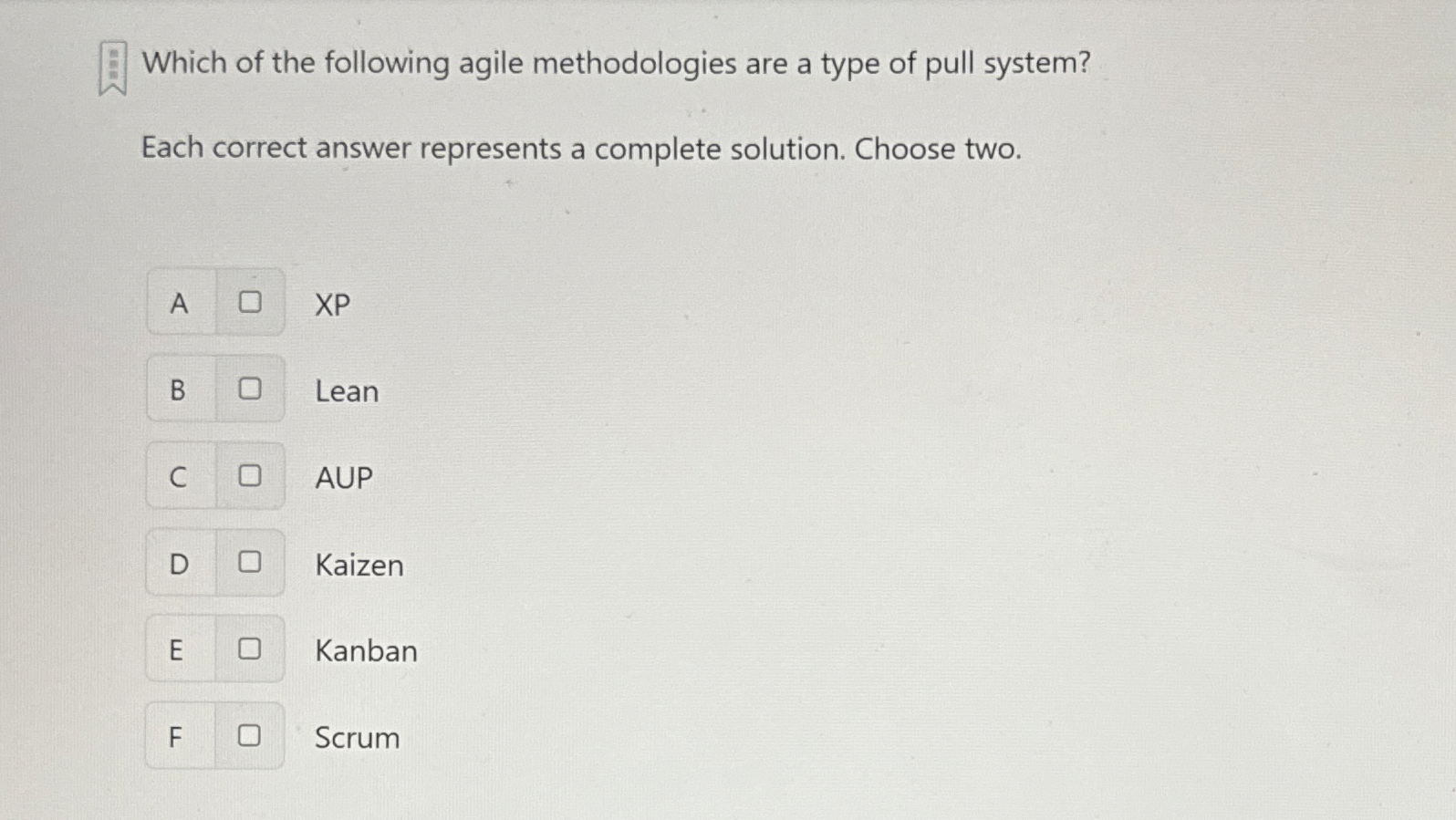 Which of the following agile methodologies are a