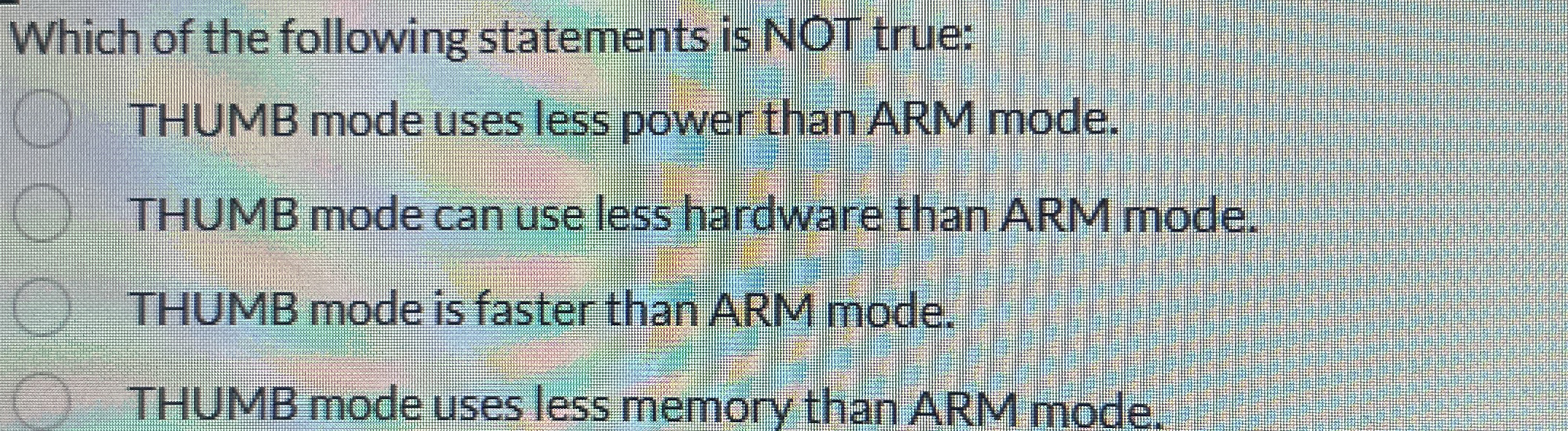 Which of the following statements is NOT true:
