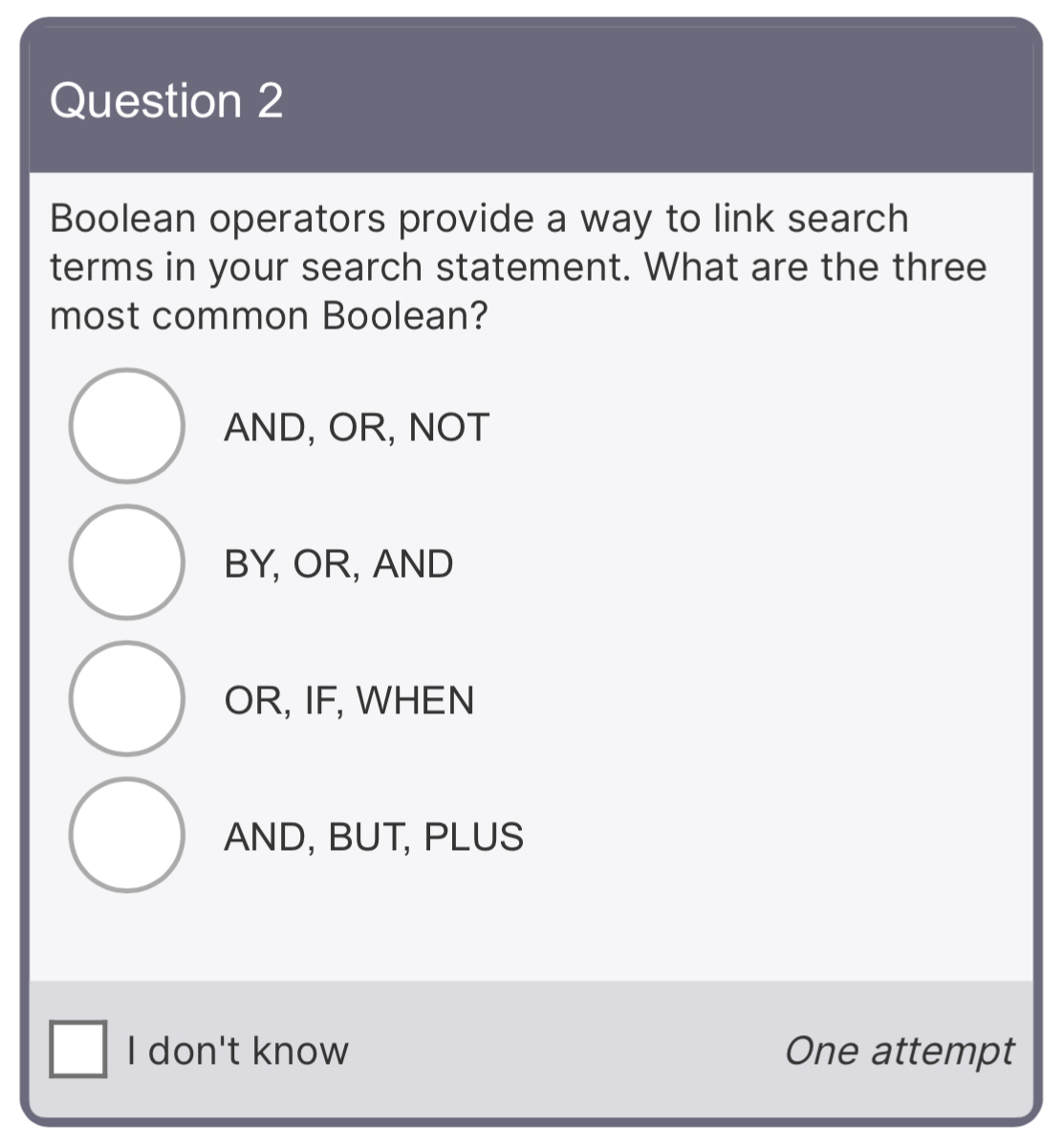 Boolean operators provide a way to link search