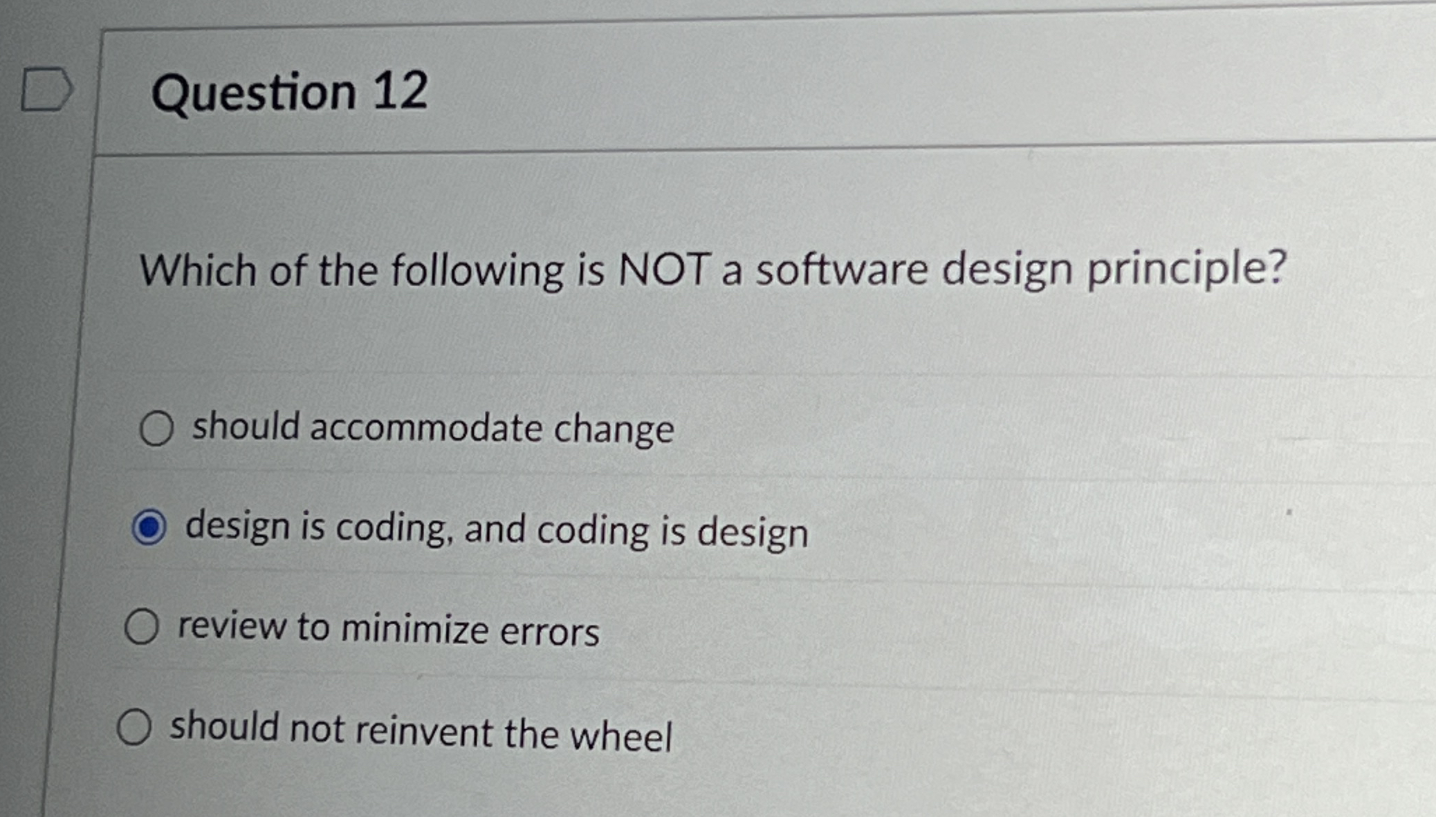 Question 1 2 Which of the following is NOT a
