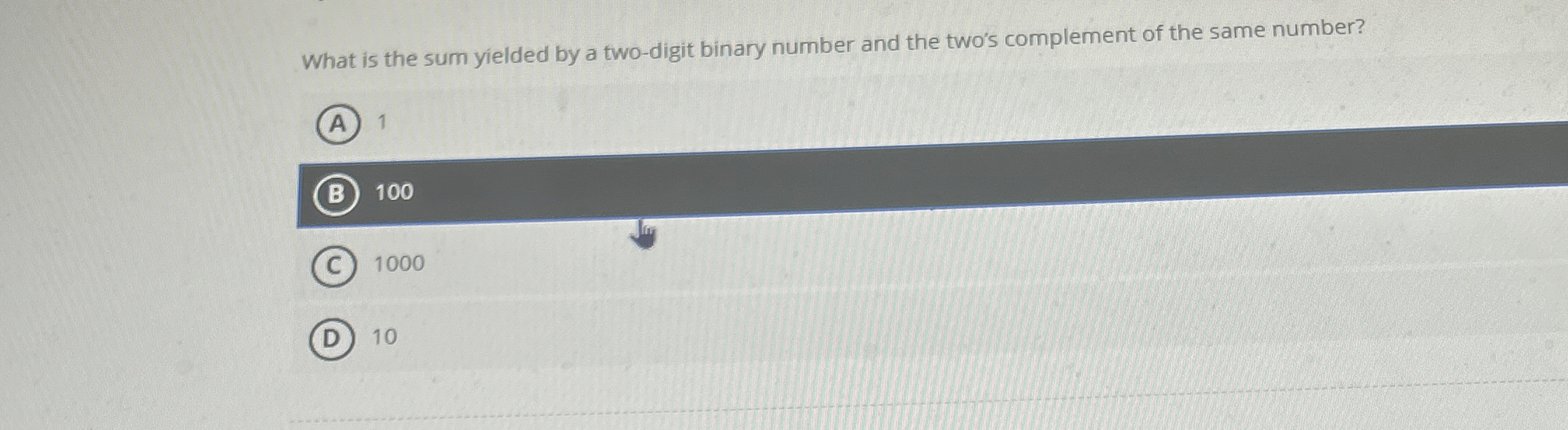 What is the sum yielded by a two - digit binary