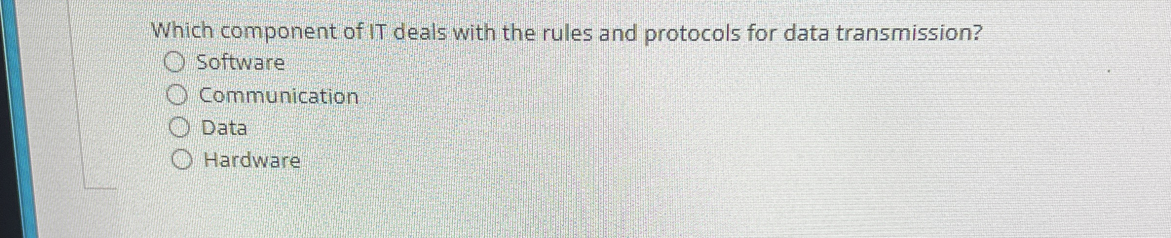 Which component of IT deals with the rules and
