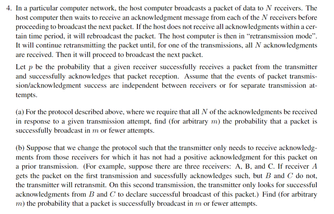In a particular computer network, the host